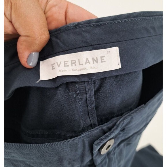 Everlane‎ Pants Mens 31 x 31 Washed Navy Uniform Chino Slim Work Pants - Picture 6 of 8